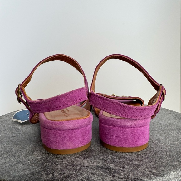 Les Italiennes Shoes Leather Purple Pink Gold Flats 41 - Picture 5 of 14